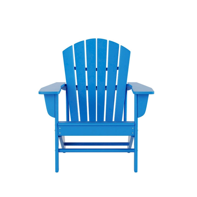 Fauteuil Adirondack Polytrends Altura 12 pièces en polyéthylène résistant aux intempéries avec repose-pieds et table d'appoint