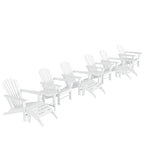 Fauteuil Adirondack Polytrends Altura 12 pièces en polyéthylène résistant aux intempéries avec repose-pieds et table d'appoint