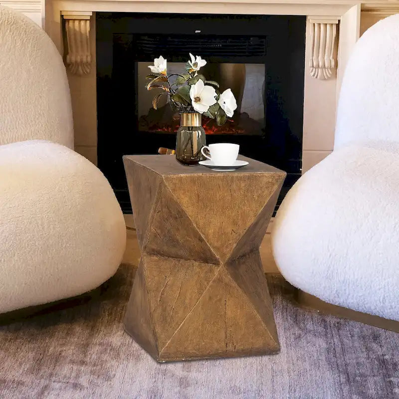 Table d'appoint d'extérieur moderne Adeco en béton