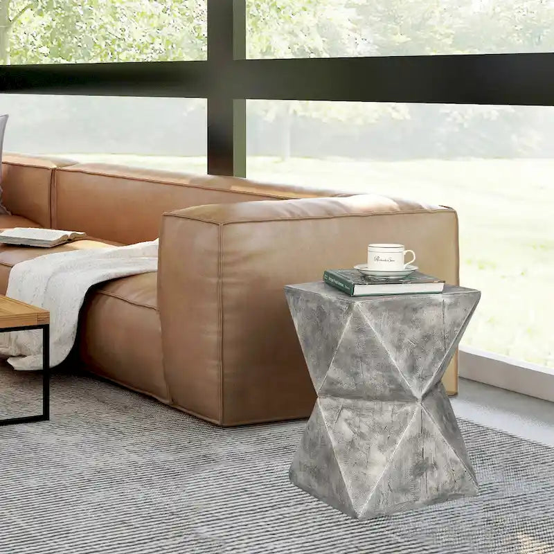 Table d'appoint d'extérieur moderne Adeco en béton