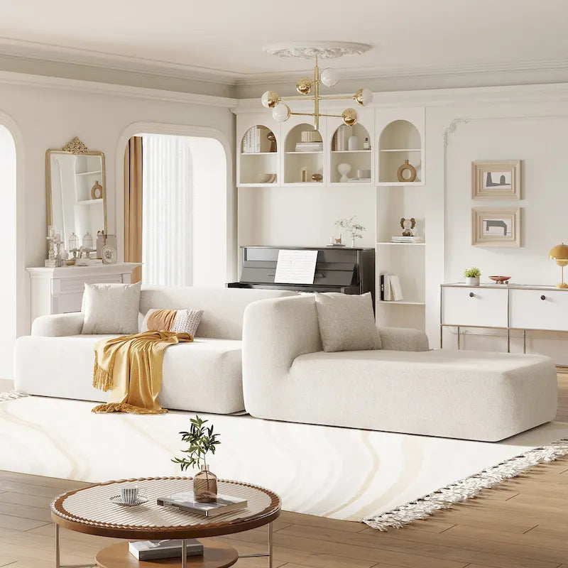 Modern Large L-Shape Modular Sectional Sofa for Living Room