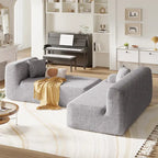 Grand canapé sectionnel modulable en L moderne pour salon