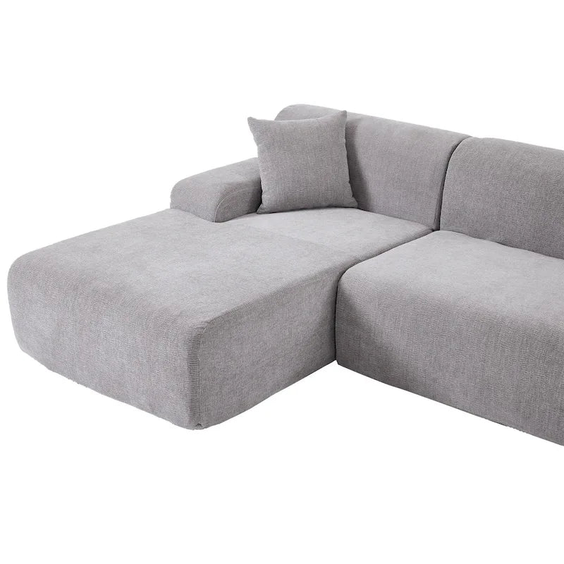 Grand canapé sectionnel modulable en L moderne pour salon
