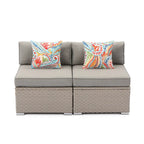 COSIEST Ensemble de 2 fauteuils de patio sans accoudoirs supplémentaires pour sectionnel