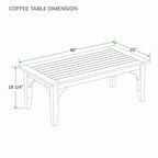 Table basse de jardin en teck Leon de Cambridge Casual
