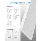 Table d'appoint carrée d'extérieur Adirondack WINSOON, table de patio résistante aux intempéries à double couche, lot de 2