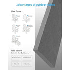 Table d'appoint carrée d'extérieur Adirondack WINSOON, table de patio résistante aux intempéries à double couche, lot de 2