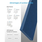 Table d'appoint carrée d'extérieur Adirondack WINSOON, table de patio résistante aux intempéries à double couche, lot de 2