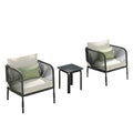 Ensemble de conversation d'extérieur 3 pièces Corvus Serenity avec coussins Sunbrella