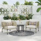 Ensemble de conversation d'extérieur 3 pièces Corvus Serenity avec coussins Sunbrella