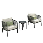 Ensemble de conversation d'extérieur 3 pièces Corvus Serenity avec coussins Sunbrella