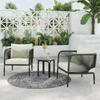 Ensemble de conversation d'extérieur 3 pièces Corvus Serenity avec coussins Sunbrella