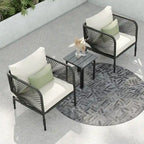 Ensemble de conversation d'extérieur 3 pièces Corvus Serenity avec coussins Sunbrella