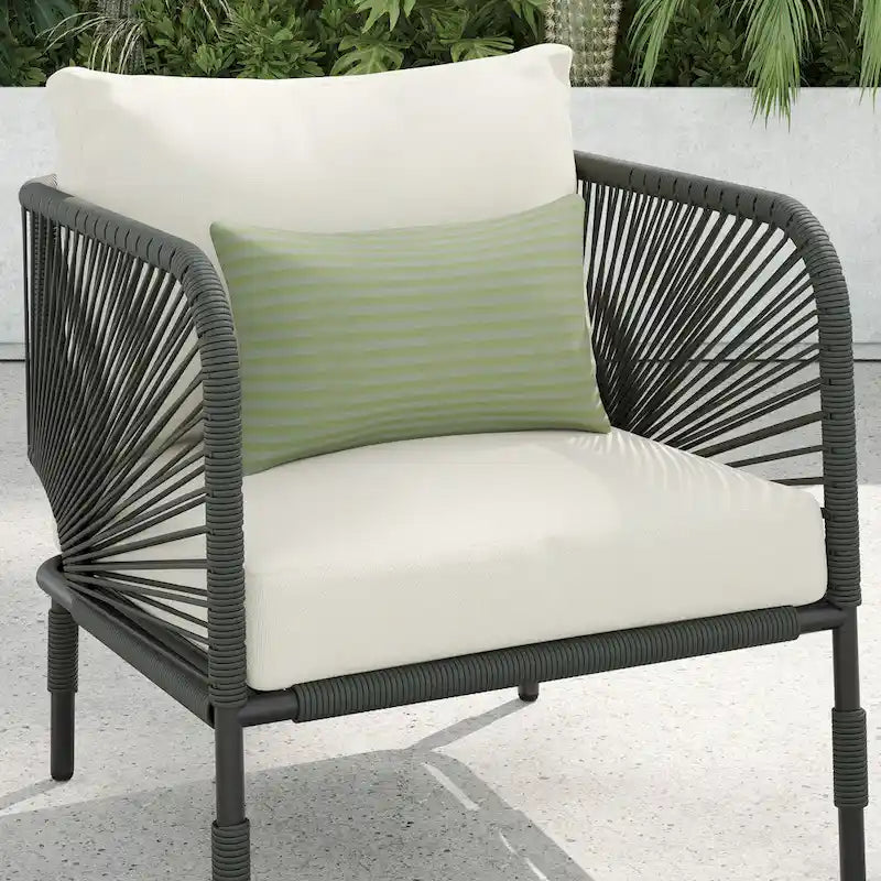 Ensemble de conversation d'extérieur 3 pièces Corvus Serenity avec coussins Sunbrella