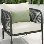 Ensemble de conversation d'extérieur 3 pièces Corvus Serenity avec coussins Sunbrella