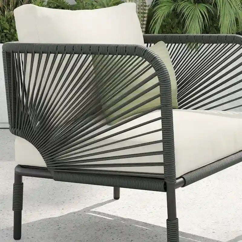 Ensemble de conversation d'extérieur 3 pièces Corvus Serenity avec coussins Sunbrella