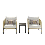 Ensemble de conversation d'extérieur 3 pièces Corvus Serenity avec coussins Sunbrella