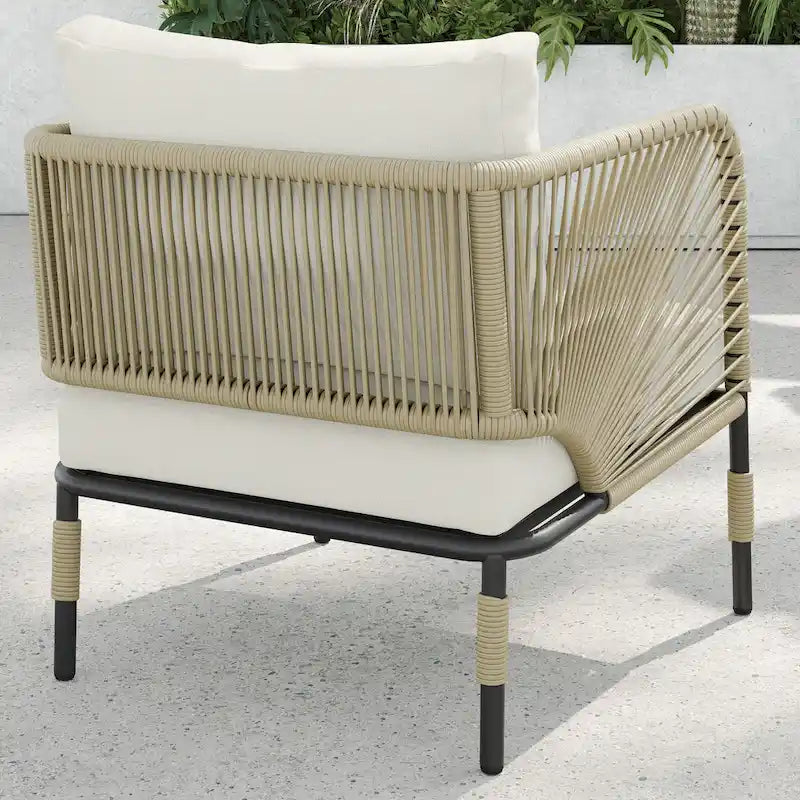 Ensemble de conversation d'extérieur 3 pièces Corvus Serenity avec coussins Sunbrella