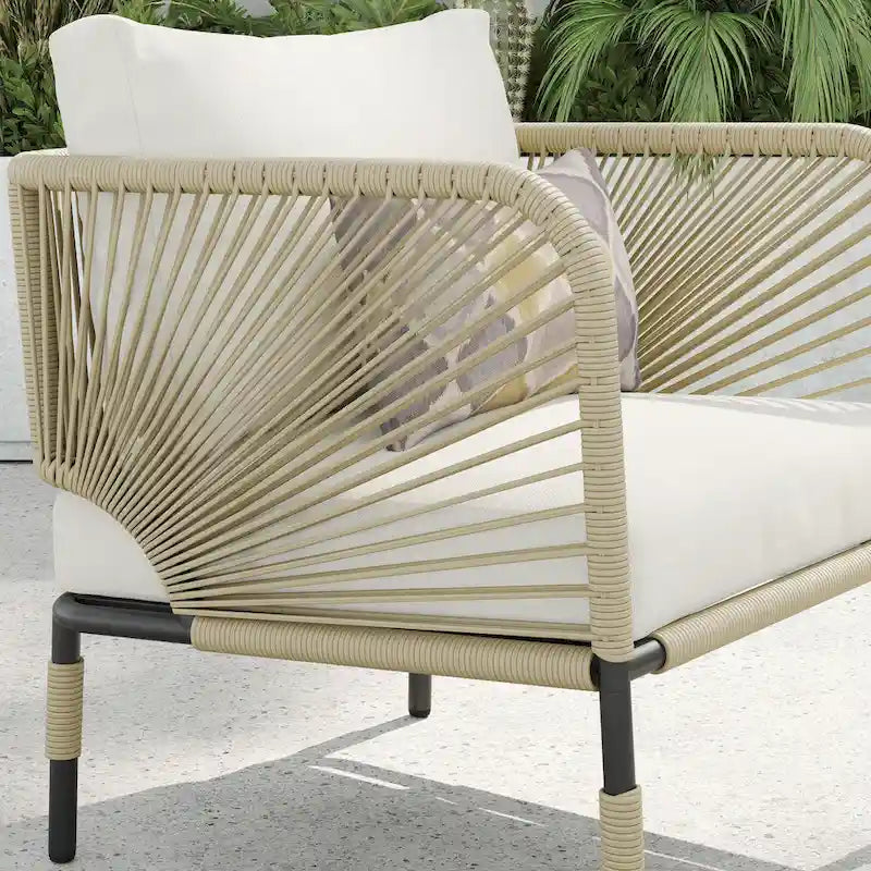 Ensemble de conversation d'extérieur 3 pièces Corvus Serenity avec coussins Sunbrella