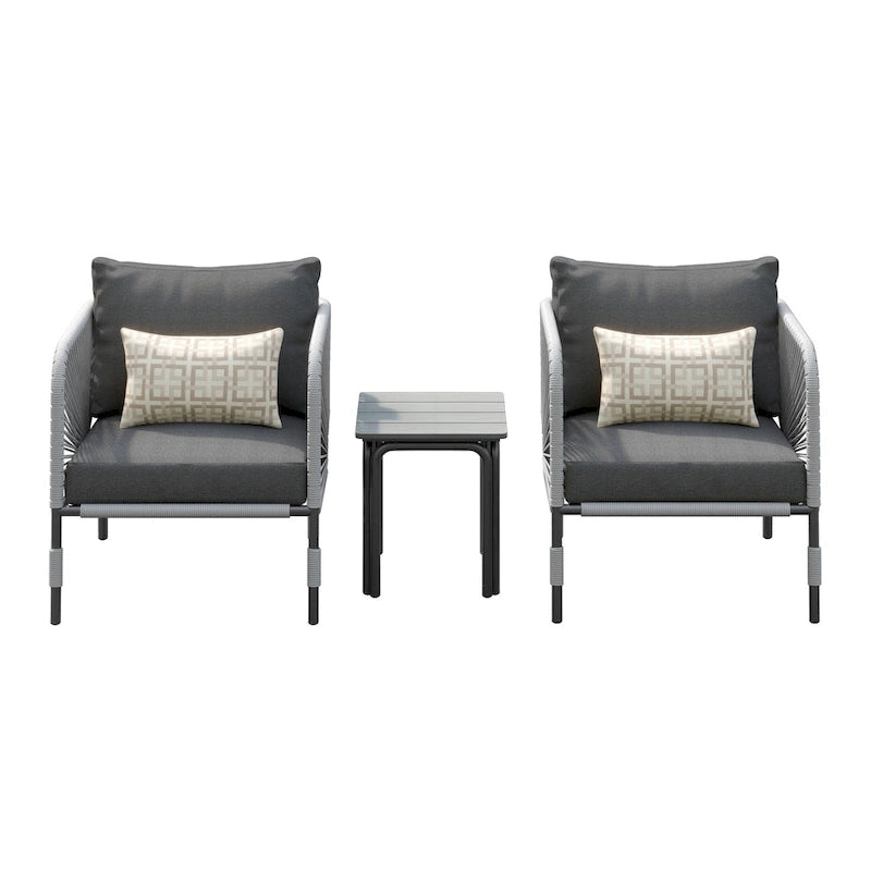 Ensemble de conversation d'extérieur 3 pièces Corvus Serenity avec coussins Sunbrella