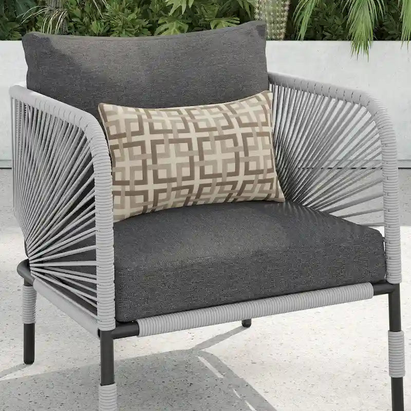 Ensemble de conversation d'extérieur 3 pièces Corvus Serenity avec coussins Sunbrella