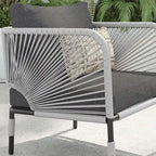 Ensemble de conversation d'extérieur 3 pièces Corvus Serenity avec coussins Sunbrella