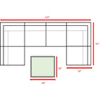 Ensemble de 7 meubles de jardin modulaires en rotin Sunbrella de qualité hôtelière