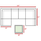 Ensemble de 7 meubles de jardin modulaires en rotin Sunbrella de qualité hôtelière