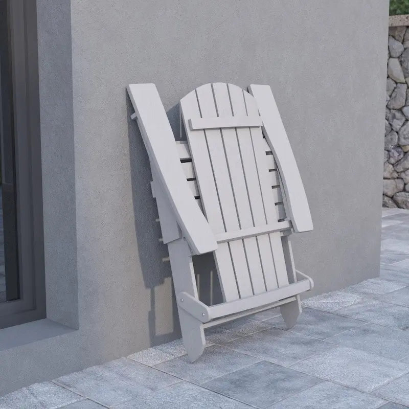 Lot de 2 chaises Adirondack pliantes en polyrésine - Chaise de patio intérieure/extérieure
