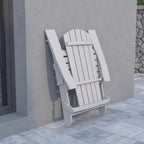 Lot de 2 chaises Adirondack pliantes en polyrésine - Chaise de patio intérieure/extérieure