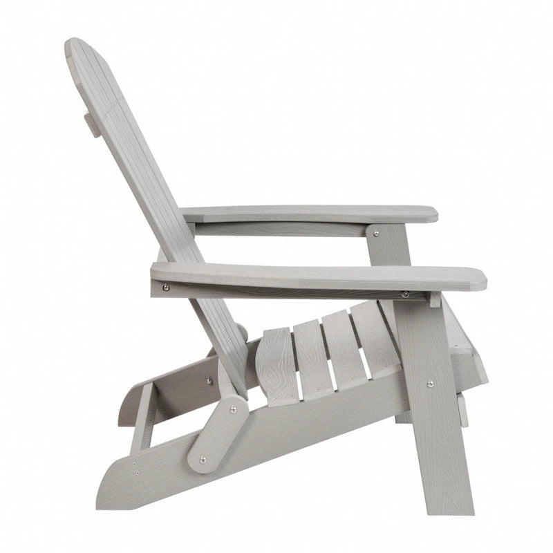 Lot de 2 chaises Adirondack pliantes en polyrésine - Chaise de patio intérieure/extérieure