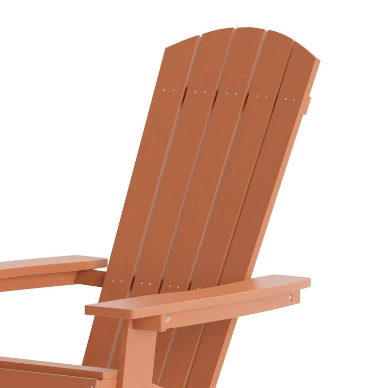 Lot de 2 chaises Adirondack pliantes en polyrésine - Chaise de patio intérieure/extérieure