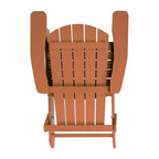 Lot de 2 chaises Adirondack pliantes en polyrésine - Chaise de patio intérieure/extérieure