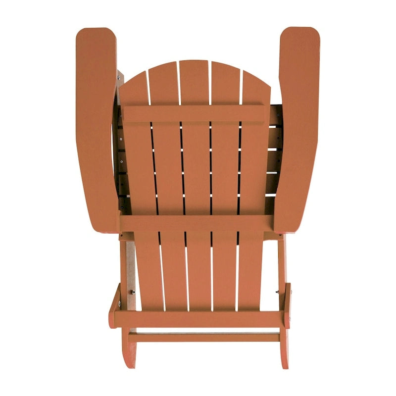 Lot de 2 chaises Adirondack pliantes en polyrésine - Chaise de patio intérieure/extérieure