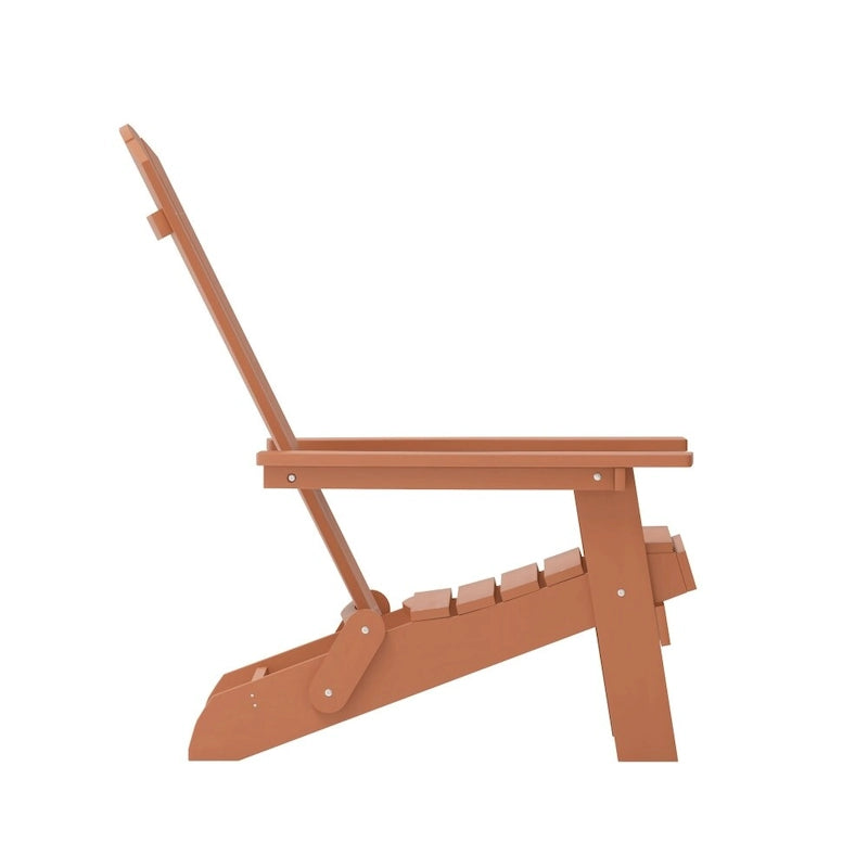 Lot de 2 chaises Adirondack pliantes en polyrésine - Chaise de patio intérieure/extérieure