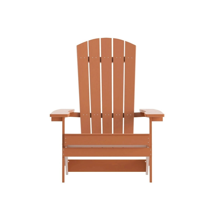 Lot de 2 chaises Adirondack pliantes en polyrésine - Chaise de patio intérieure/extérieure