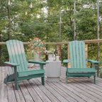 Lot de 2 chaises Adirondack pliantes en polyrésine - Chaise de patio intérieure/extérieure