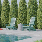 Lot de 2 chaises Adirondack pliantes en polyrésine - Chaise de patio intérieure/extérieure