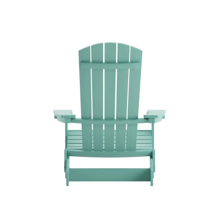 Lot de 2 chaises Adirondack pliantes en polyrésine - Chaise de patio intérieure/extérieure