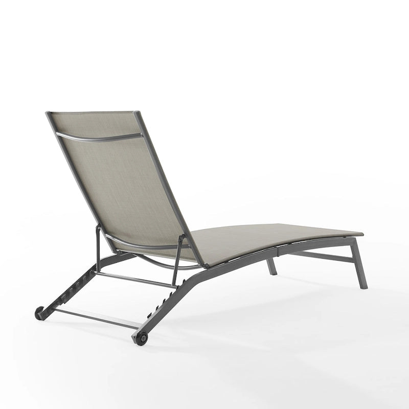 Chaise longue d'extérieur pliante Crosley Weaver - 77,5x24,75x36,5