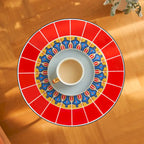 CO-Z Table d'appoint ronde 14 pouces et support pour plantes d'extérieur avec plateau en carreaux de céramique