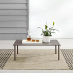 Table basse d'extérieur Cali Bay en métal - 23,5x39,25x13,75