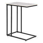 Table d'appoint rectangulaire Maypex en pierre frittée blanche