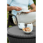 Table d'appoint d'extérieur Keter Pacific Cool Bar avec glacière de 28,4 litres pour patio, pelouse et jardin, gris foncé