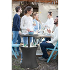 Table d'appoint d'extérieur Keter Pacific Cool Bar avec glacière de 28,4 litres pour patio, pelouse et jardin, gris foncé