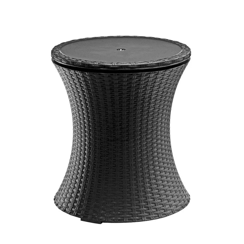 Table d'appoint d'extérieur Keter Pacific Cool Bar avec glacière de 28,4 litres pour patio, pelouse et jardin, gris foncé