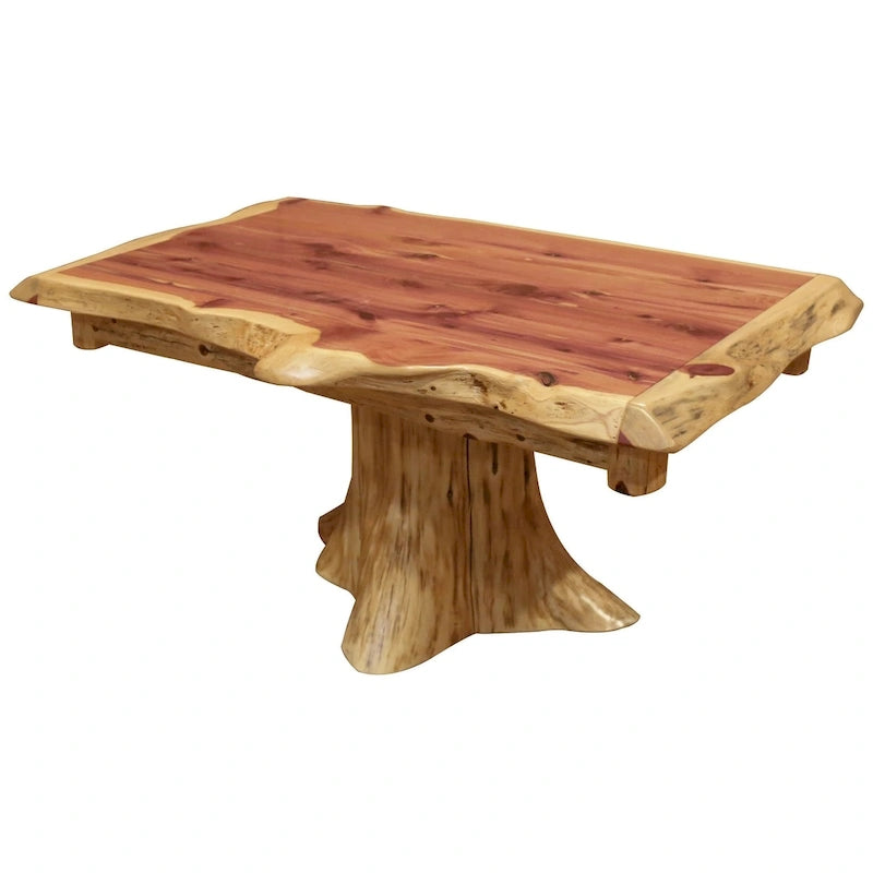 Table basse en billot de cèdre rouge