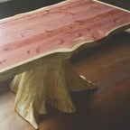 Table basse en billot de cèdre rouge