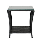 Table d'appoint en rotin pour patio