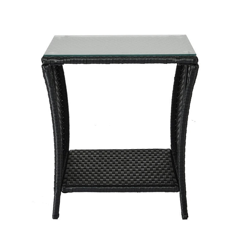 Table d'appoint en rotin pour patio